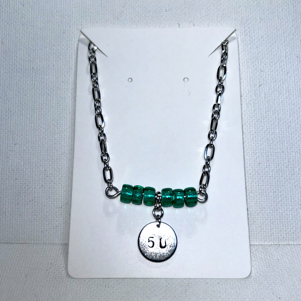 Artisan Handmade 50th Birthday Milestone Necklace Gift Modern Contemporary Boho